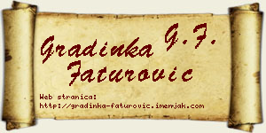 Gradinka Faturović vizit kartica